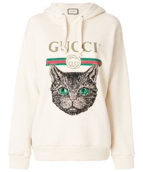 gucci cat hoodie black.